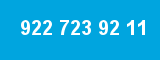 922 723 92 11 922 723 92 11
